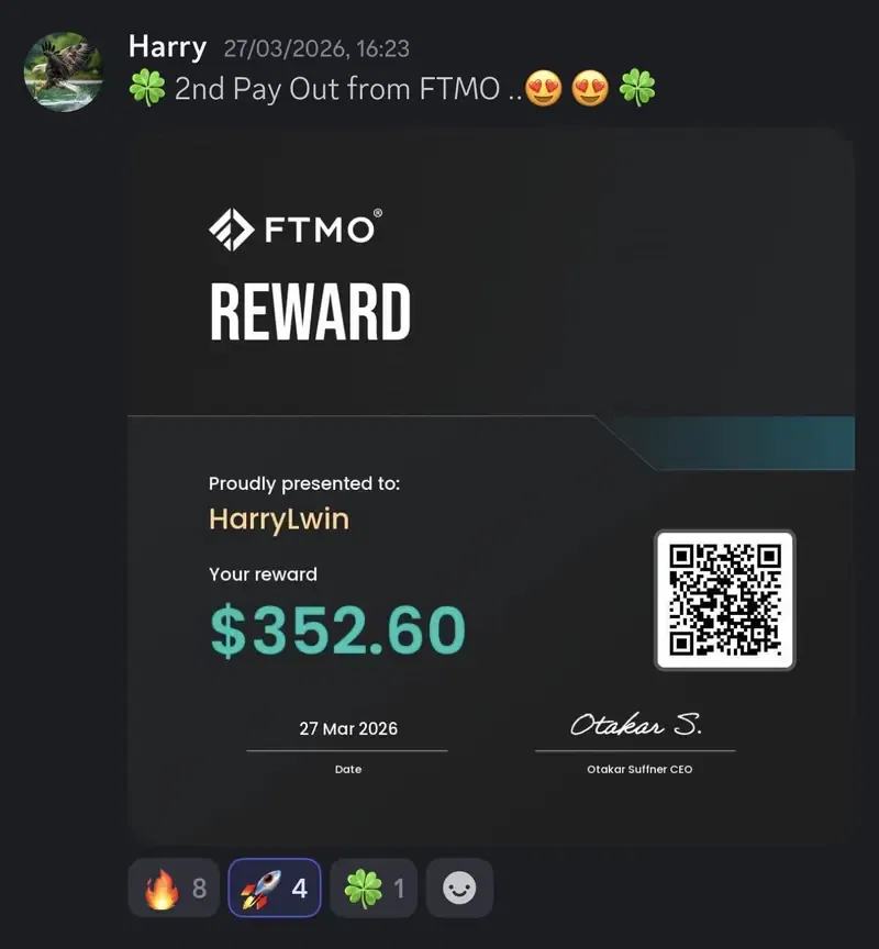 HarryLwin — $352.60 second FTMO payout